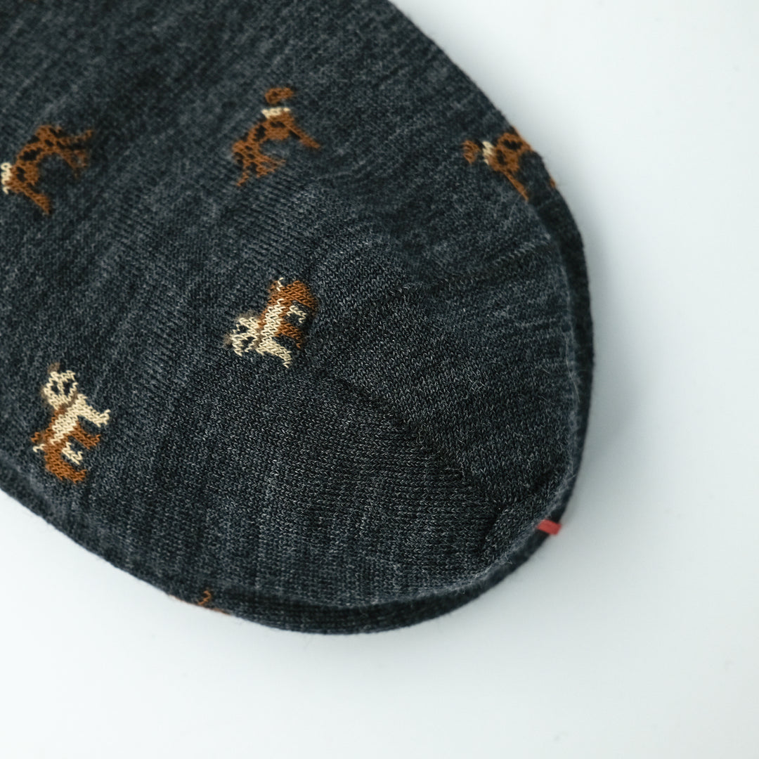 COMFORTABLE FIT ウールソックス  DOG GREY