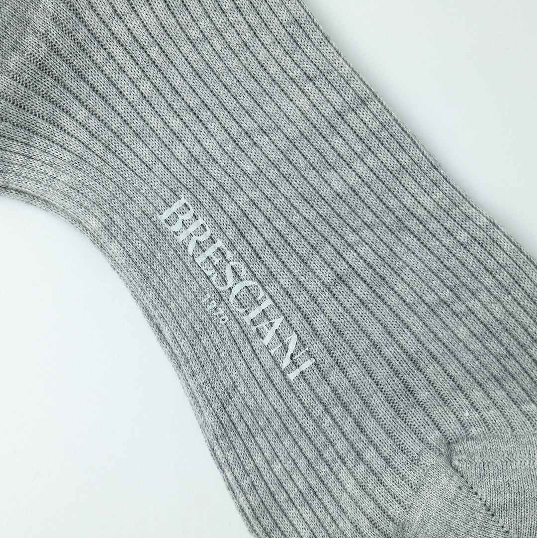 【WOMENS】THIN RIB SOCKS LIGHT GRAY