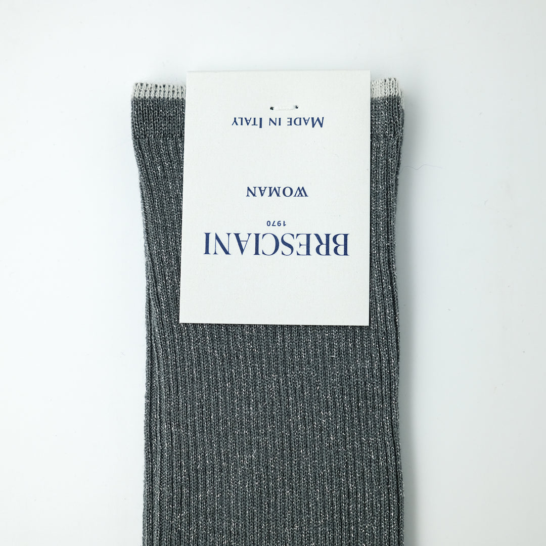 【WOMENS】HEEL&TOE RIB SOCKS GRAY×WHITE