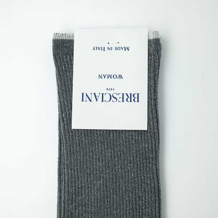 【WOMENS】HEEL&TOE RIB SOCKS GRAY×WHITE