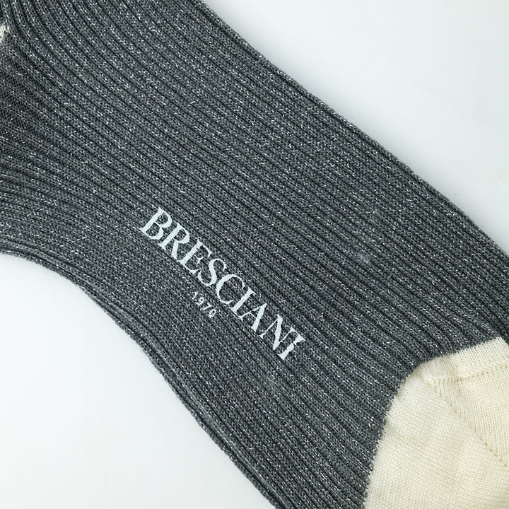 【WOMENS】HEEL&TOE RIB SOCKS GRAY×WHITE