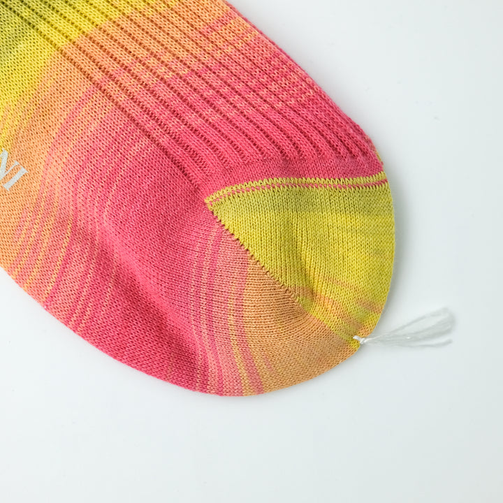 【WOMENS】COLOR GRADATION RIB SOCKS ORANGE PINK