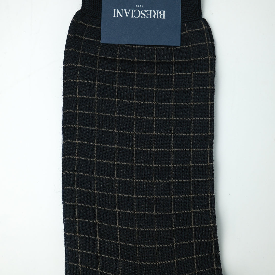 【MENS】BLOCK SOCKS BLACK