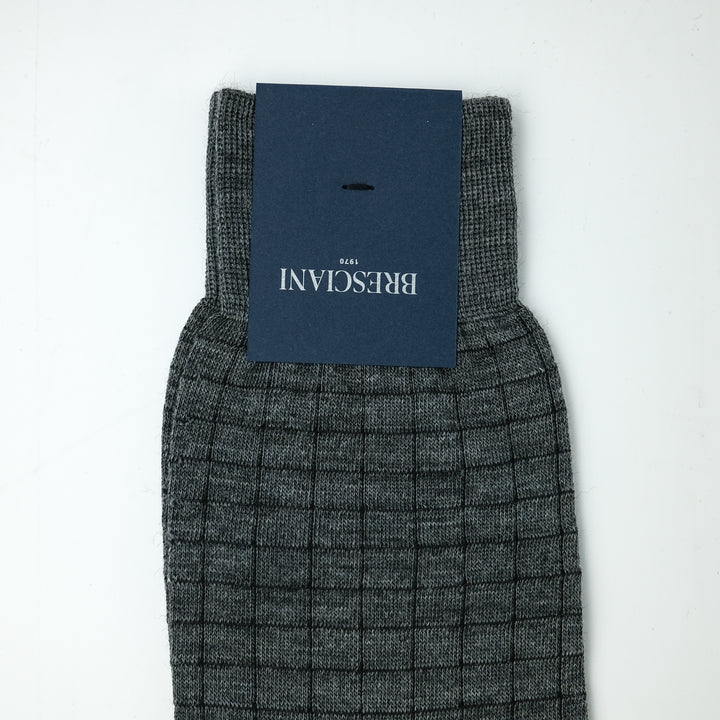 【MENS】BLOCK SOCKS LIGHT GRAY