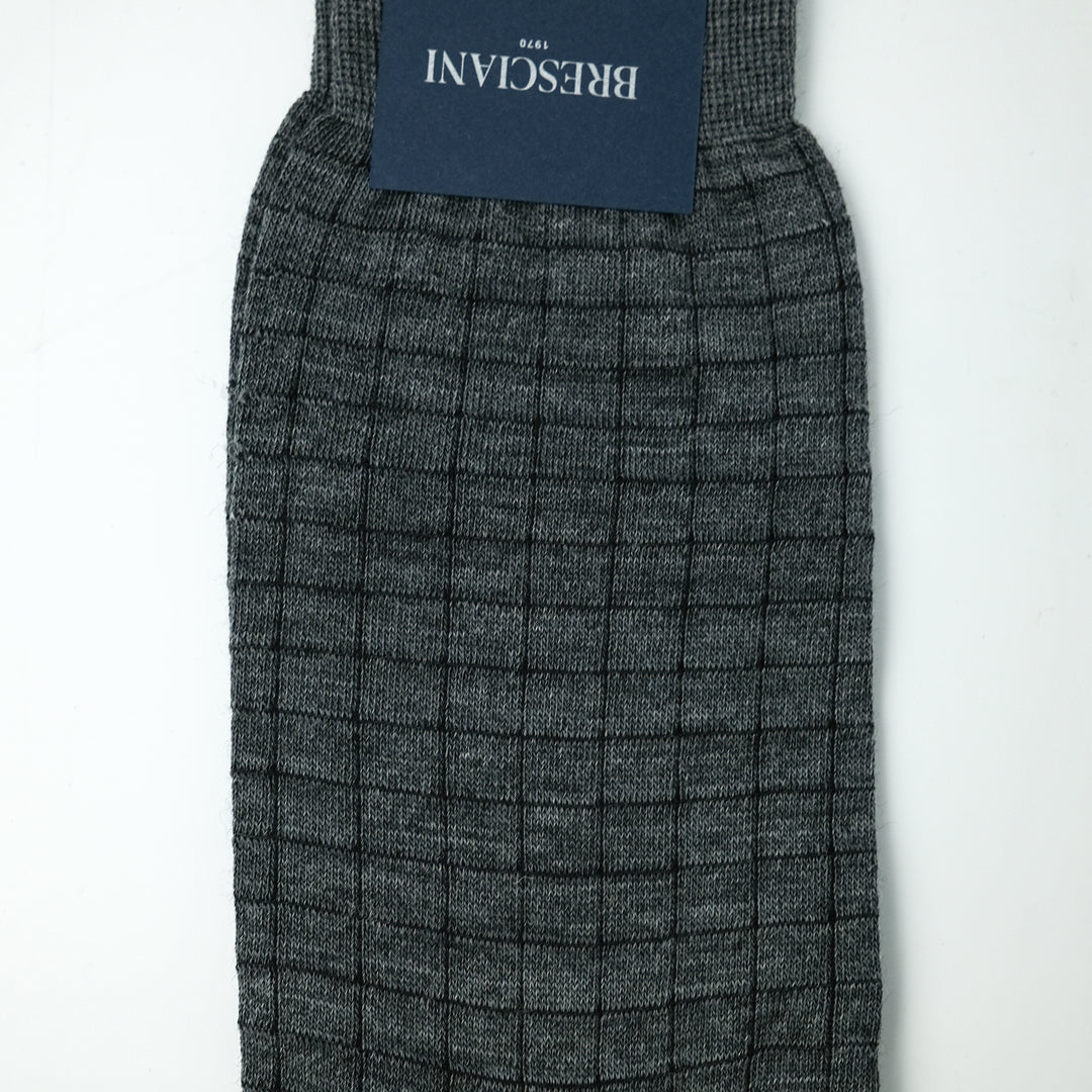 【MENS】BLOCK SOCKS LIGHT GRAY