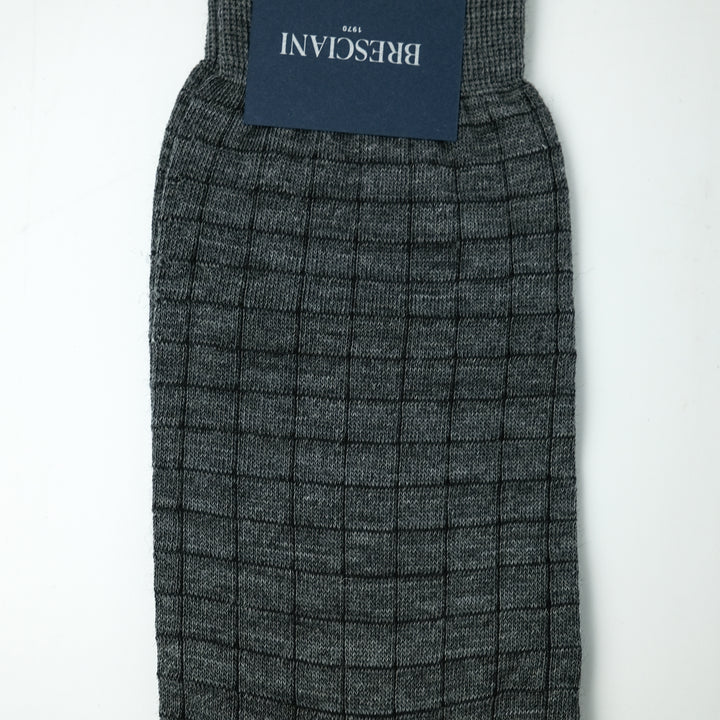 【MENS】BLOCK SOCKS LIGHT GRAY