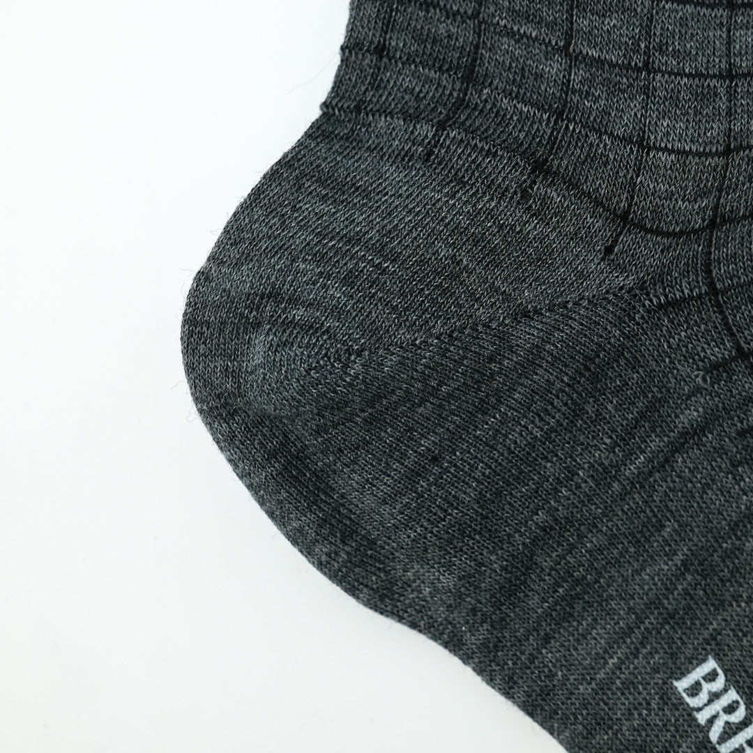 【MENS】BLOCK SOCKS LIGHT GRAY
