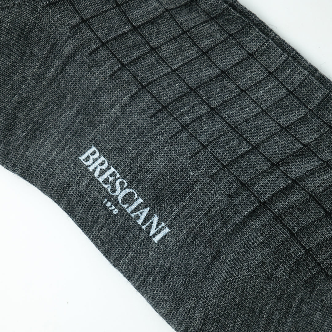 【MENS】BLOCK SOCKS LIGHT GRAY