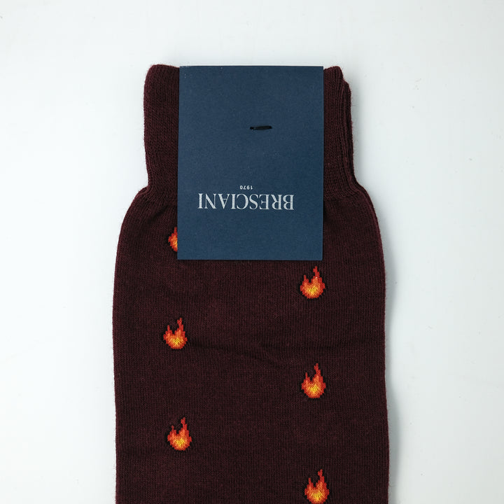 【MENS】FLAME SOCKS BORDEAUX