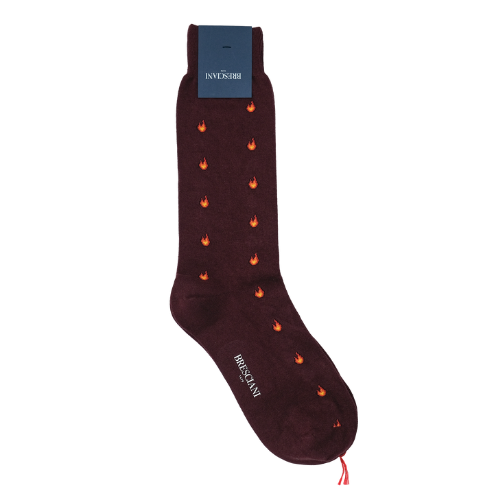 【MENS】FLAME SOCKS BORDEAUX