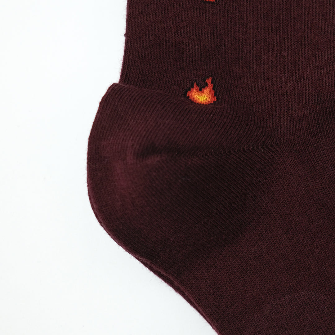【MENS】FLAME SOCKS BORDEAUX