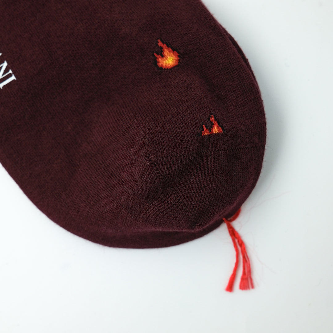 【MENS】FLAME SOCKS BORDEAUX