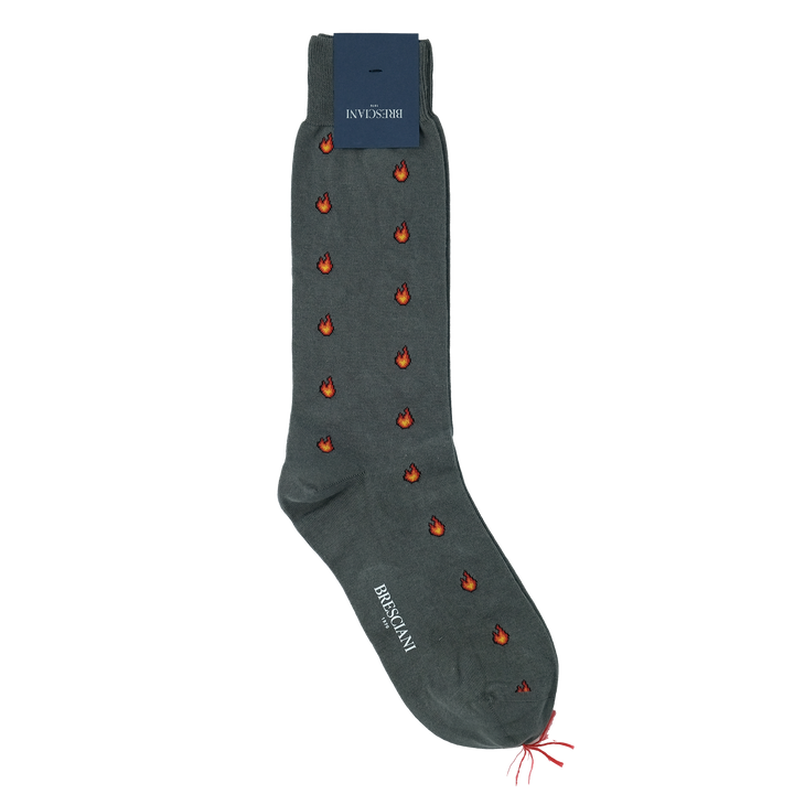【MENS】FLAME SOCKS LIGHT GRAY