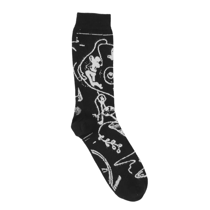 Doodle Homme Socks BLACK DOODLE