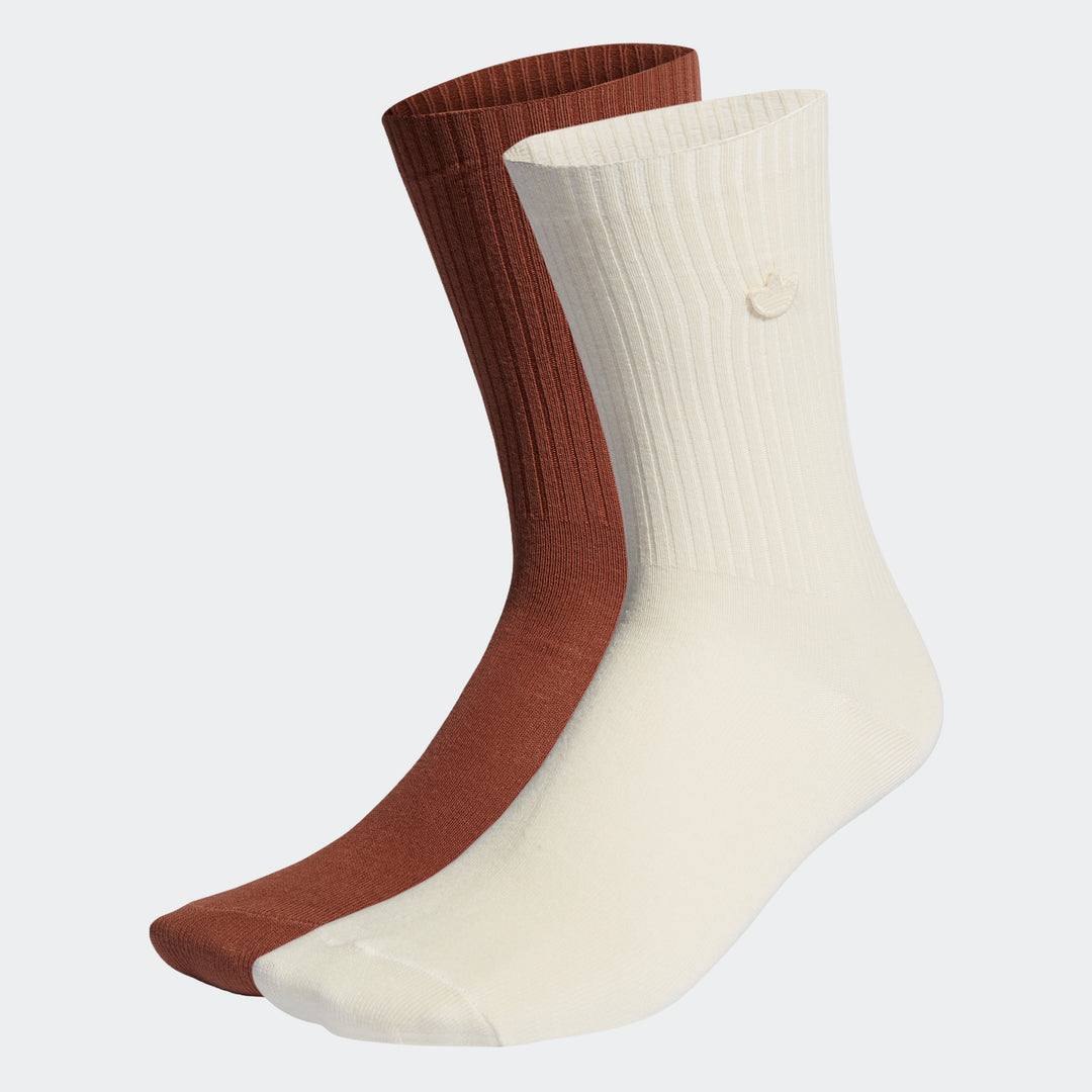 adidas Originals CREW SOCK クルーソックス 2PACK WHITE/LIGHT BROWN