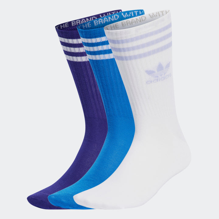 adidas Originals MID CUT CRW SCK ミッドカット クルーソックス 3PACK BLUE BIRD/ENERGY INK/WHITE