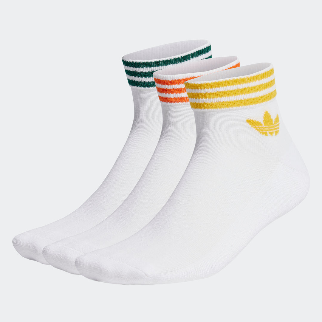 adidas Originals TREF ANK SCK HC アンクルソックス 3PACK WHITE/ORANGE/GOLD