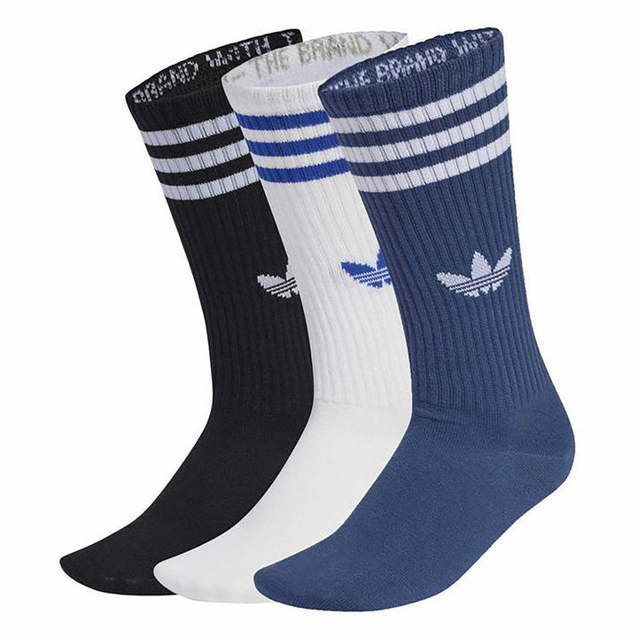 adidas Originals 3 STRIPES HIGH CREW SOCKS 3 PACK WHITE/NIGHT MARINE/BLACK