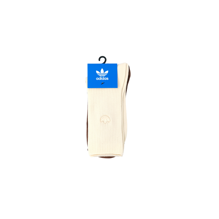 adidas Originals CREW SOCK クルーソックス 2PACK WHITE/LIGHT BROWN