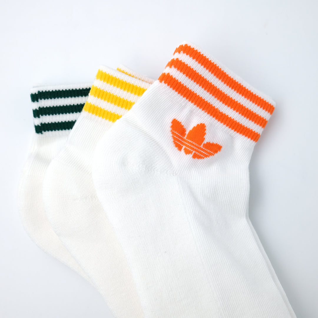 adidas Originals TREF ANK SCK HC アンクルソックス 3PACK WHITE/ORANGE/GOLD