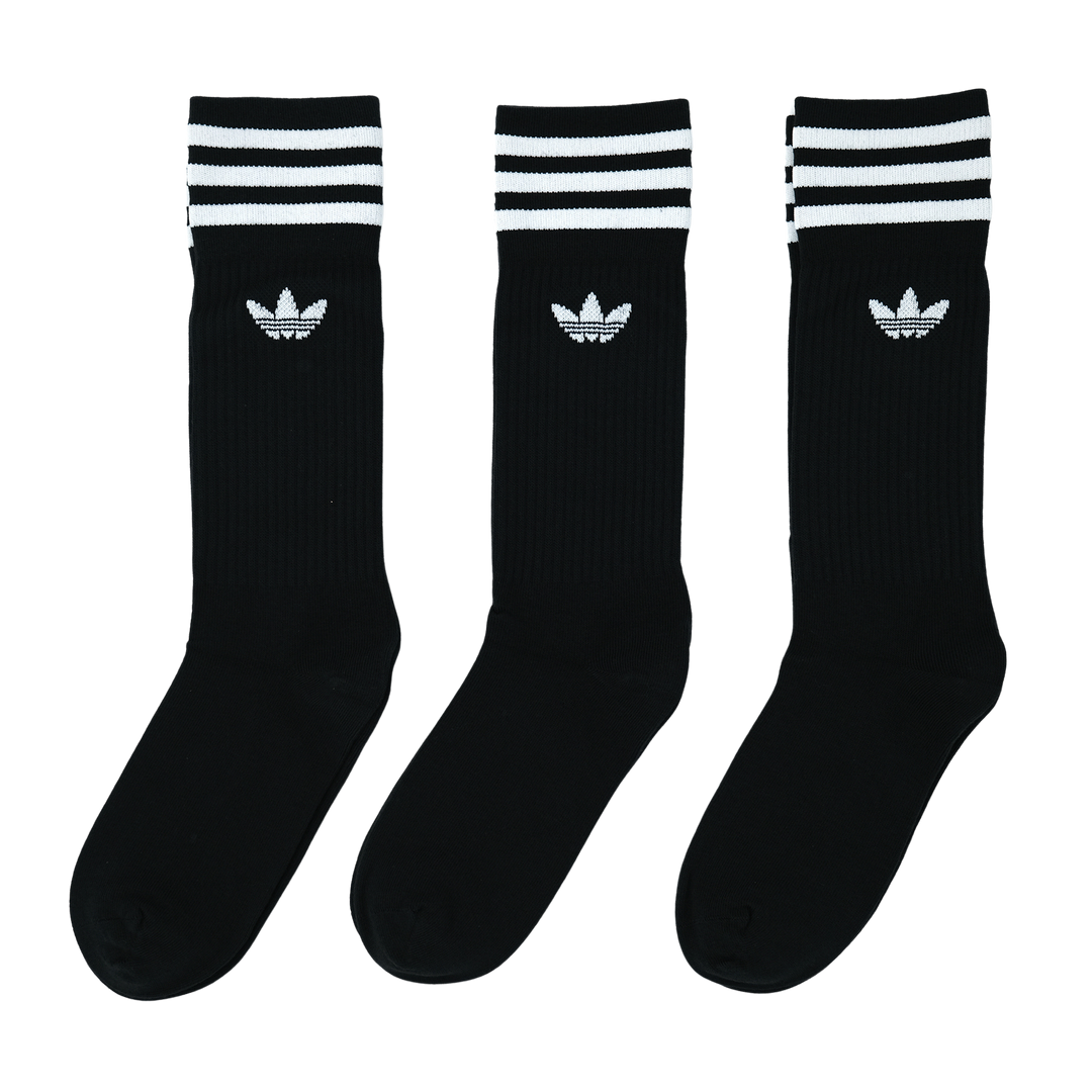 adidas Originals オリジナルス ソリッドクルーソックス 3PACK BLACK adidas Originals オリジナルス ソリッドクルーソックス 3PACK BLACK