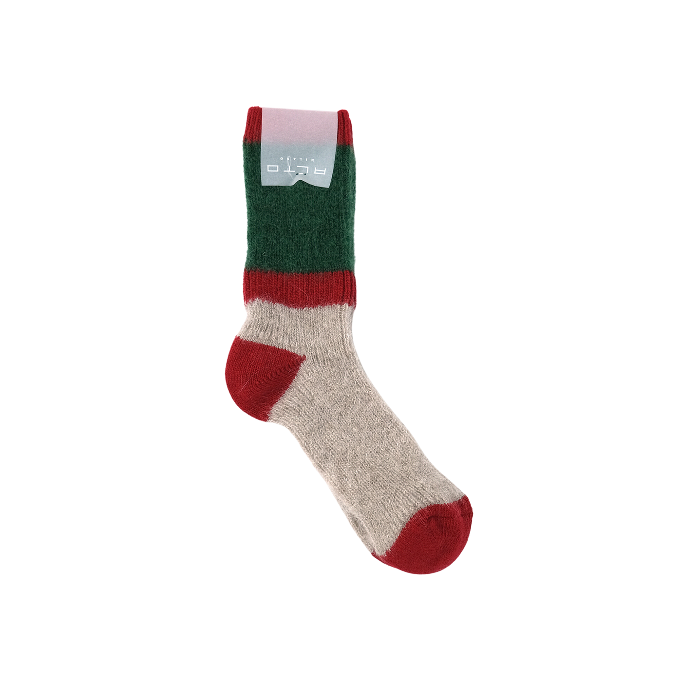 CLARA SHORT WOMENS SOCKS RED×GREEN