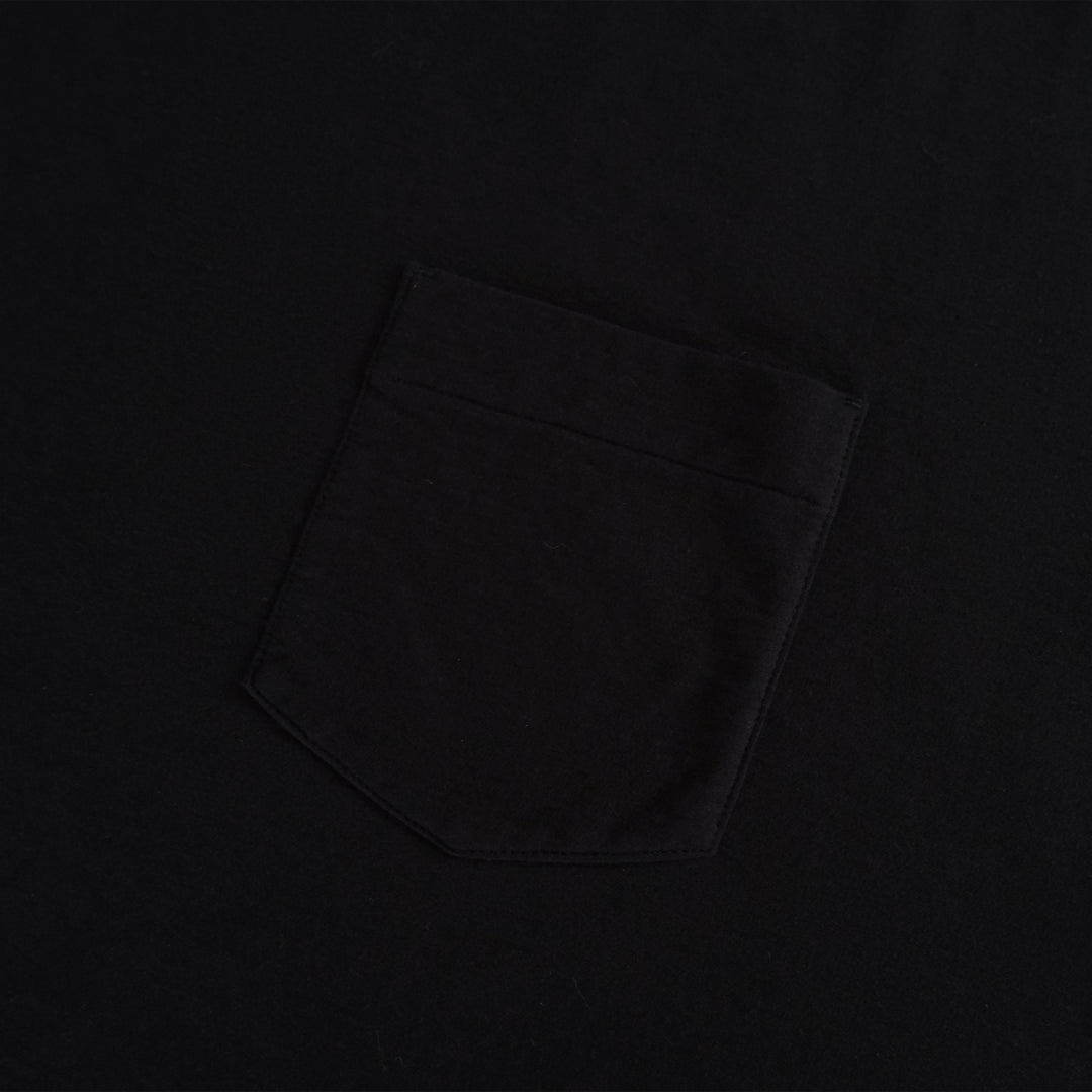 COMFORT PILE POCKET TEE BLACK