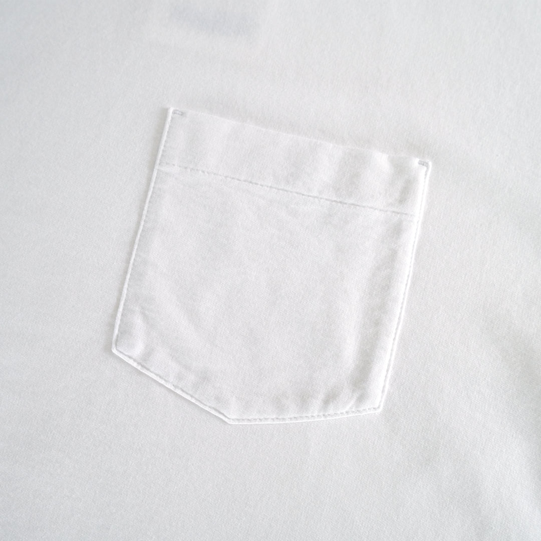 COMFORT PILE POCKET TEE WHITE