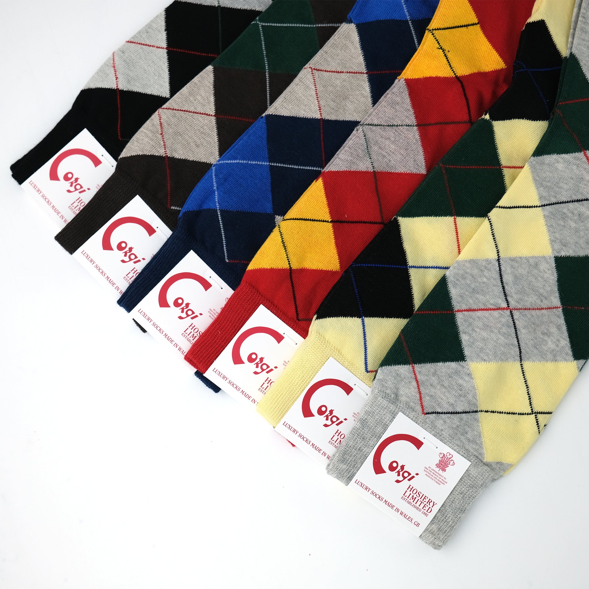 Corgi アーガイルソックス 3足セット MENS】FINE GAUGE ARGYLE SOCKS NAVY – SOCKSTORE™