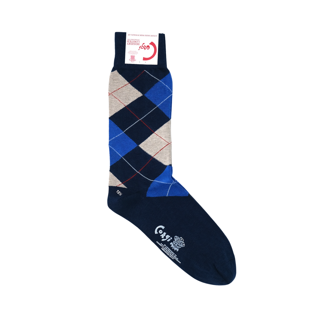 MENS】FINE GAUGE ARGYLE SOCKS NAVY – SOCKSTORE™