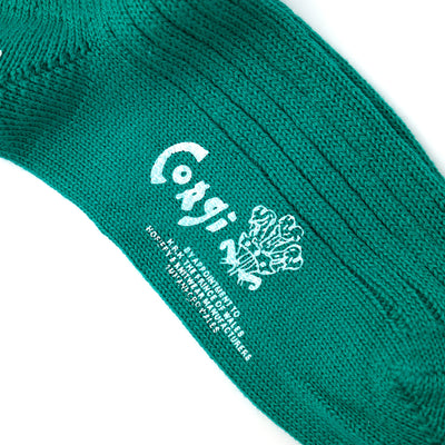 【WOMENS】SOFT COTTON PLAIN SOCKS GREEN