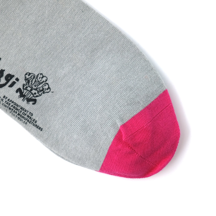 【MENS】COTTON FINE GAUGE HEEL & TOE SOCKS LIGHT GREY