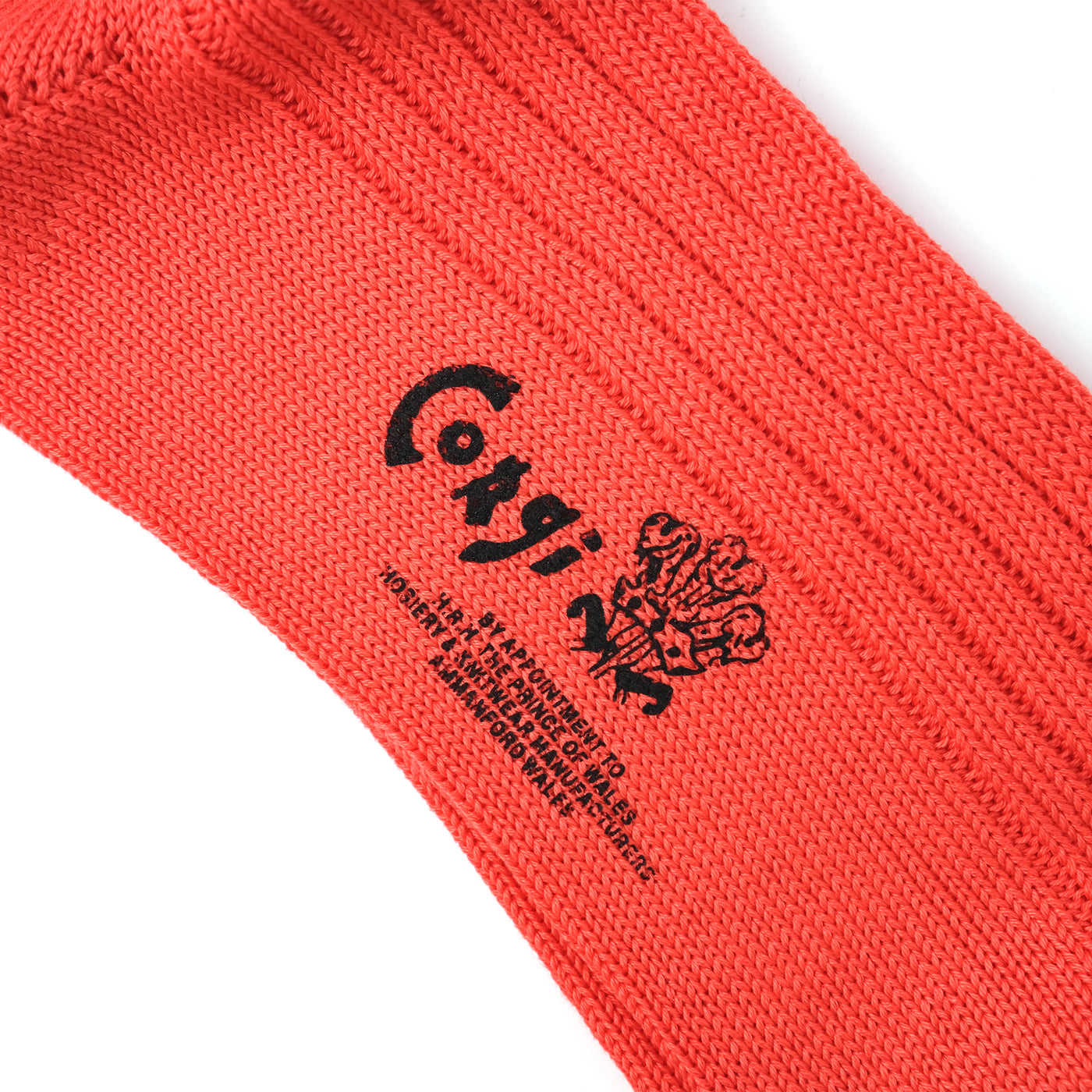 【MENS】100% COTTON RIB SOCKS ORANGE
