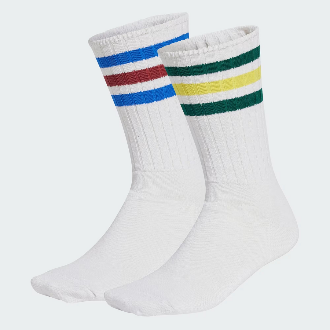 adidas Originals RIBBED CREW 2PACK WHITE/MULTICOLOR