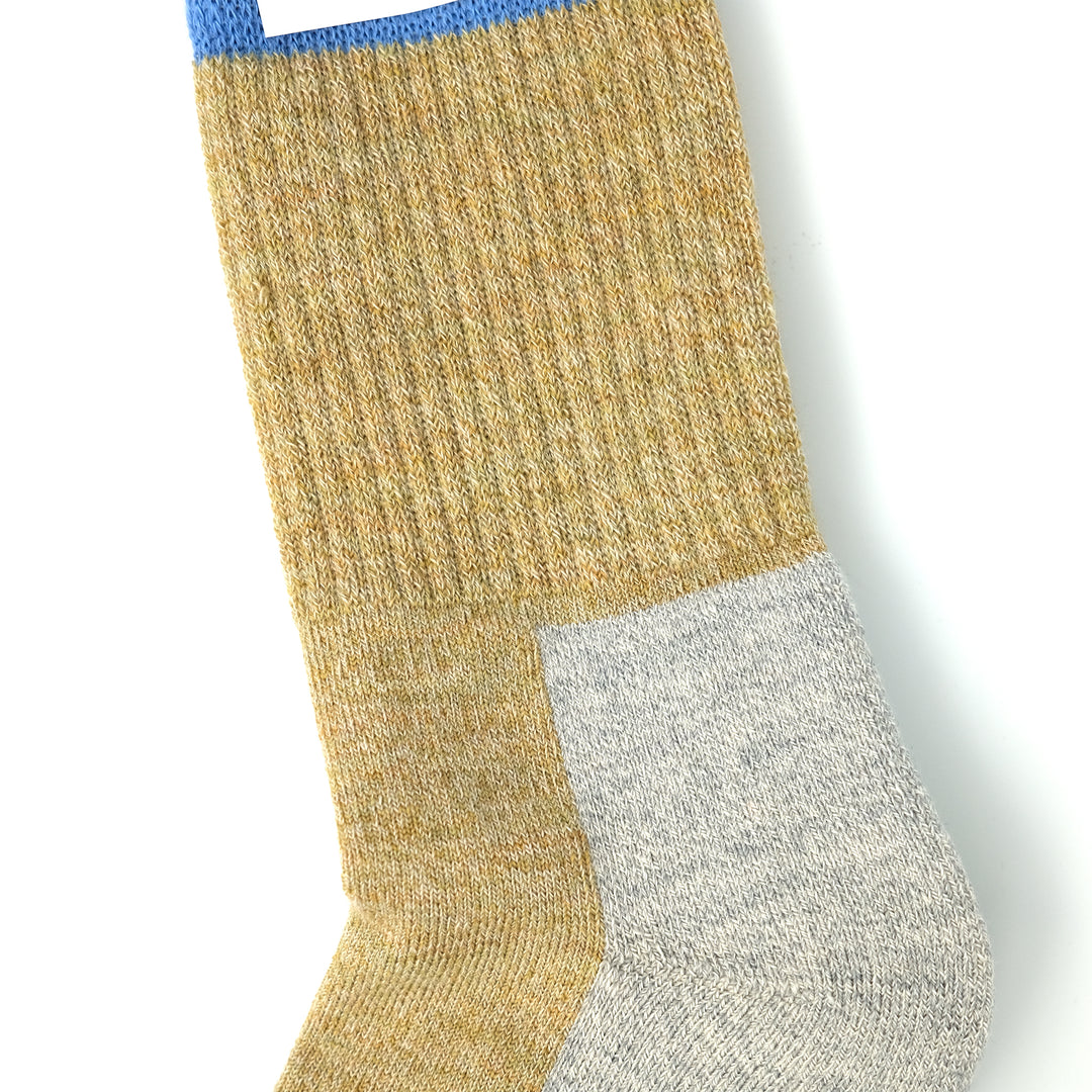 【WOMENS】 RICHARD / リチャード COTTON WOOL SOCKS BEIGE/BLUE/MELANGE