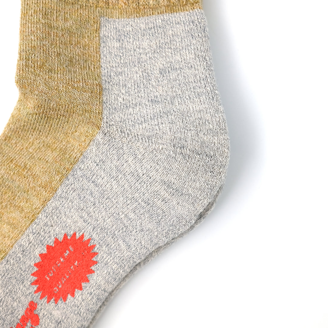 【WOMENS】 RICHARD / リチャード COTTON WOOL SOCKS BEIGE/BLUE/MELANGE