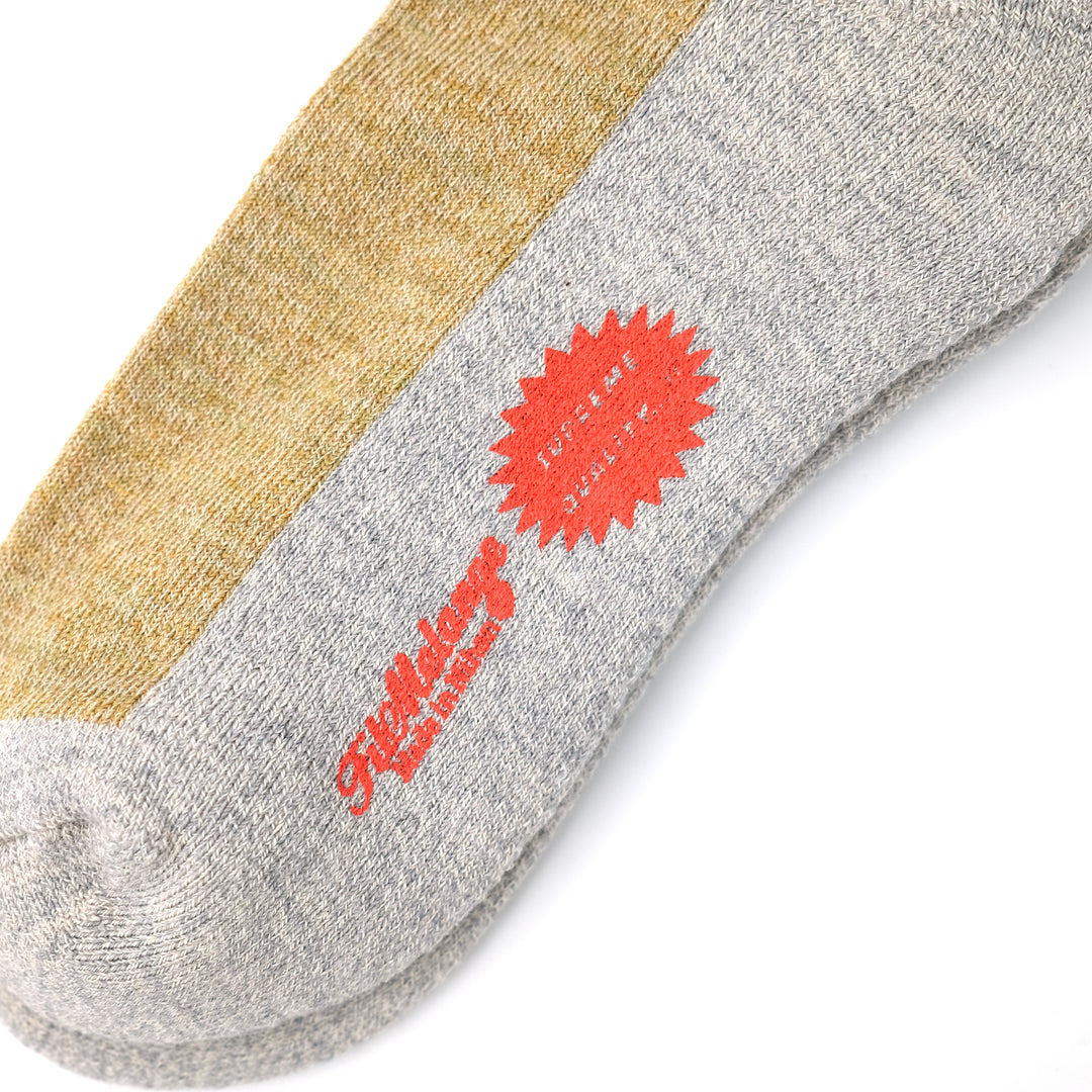 【WOMENS】 RICHARD / リチャード COTTON WOOL SOCKS BEIGE/BLUE/MELANGE