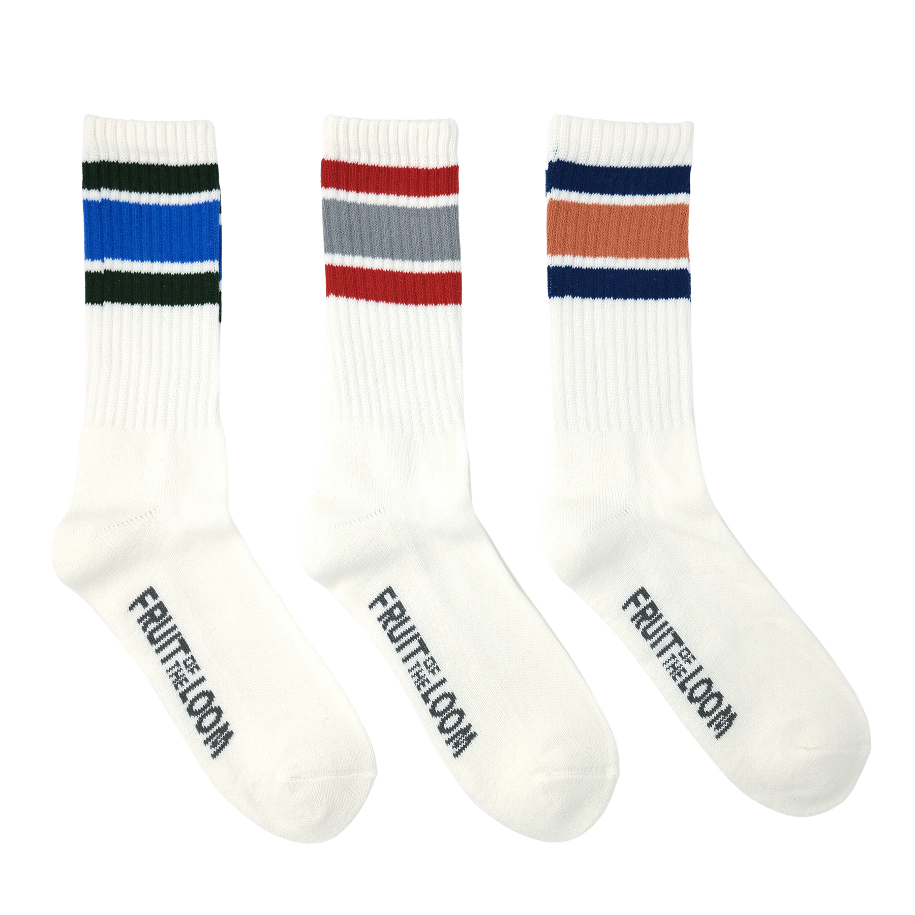 FTL カラフルラインA クルーソックス 3P – SOCKSTORE™ FTL カラフルラインA クルーソックス 3P – SOCKSTORE™
