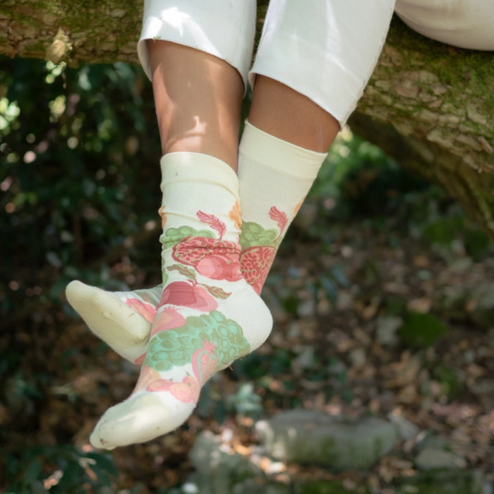 Sock Fruits Ecru