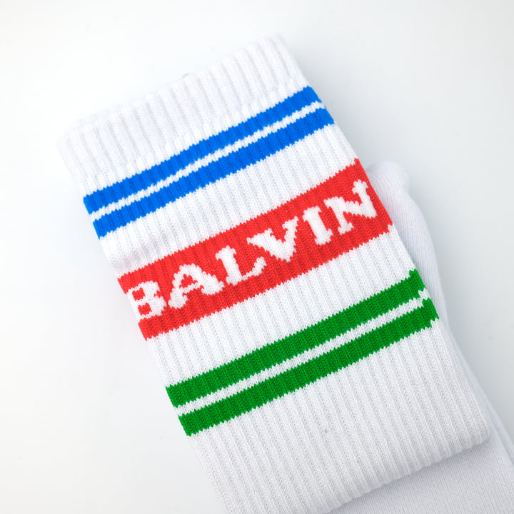 GUESS Originals x J Balvin Striped Crew Socks