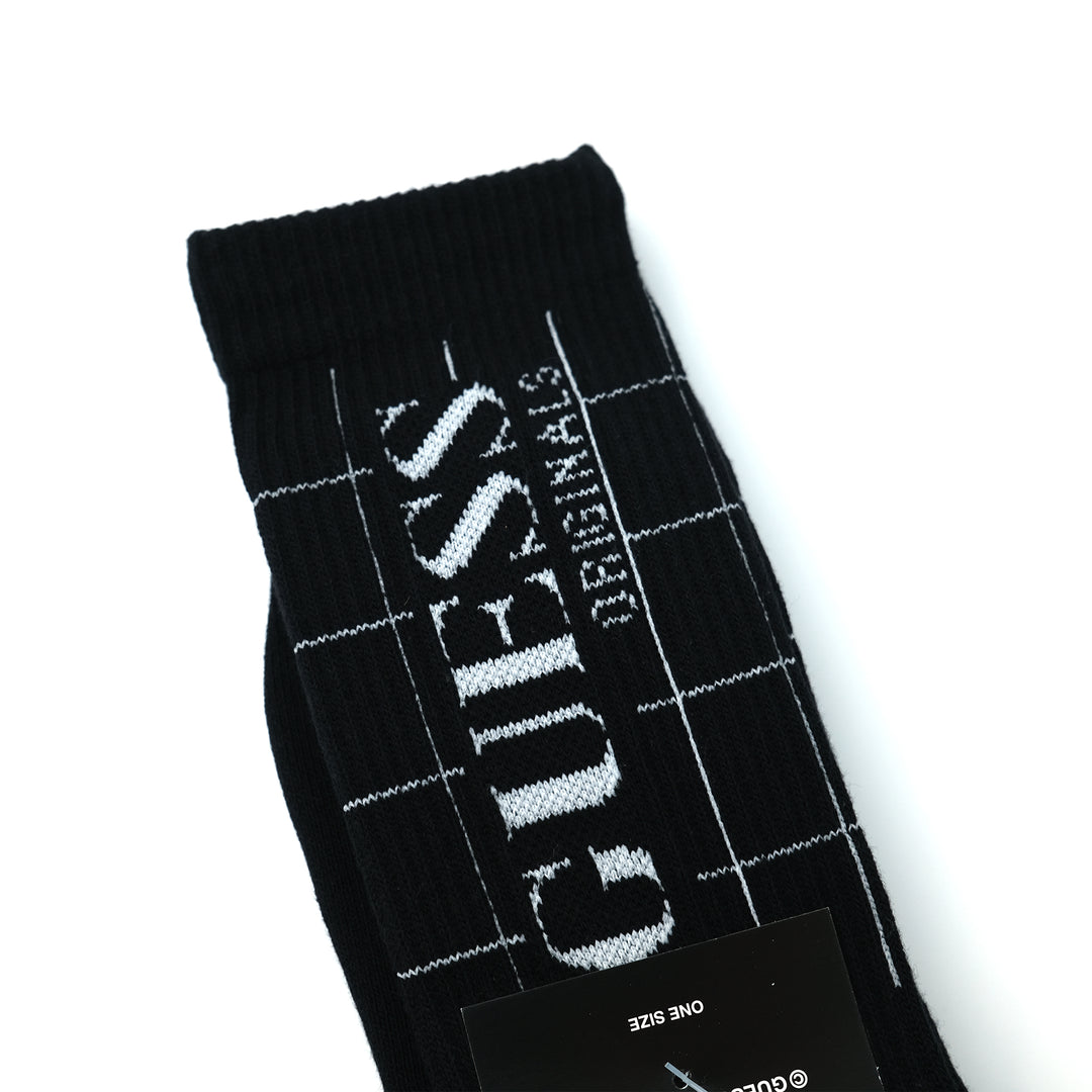 GUESS Originals Grid Crew Socks BLACK