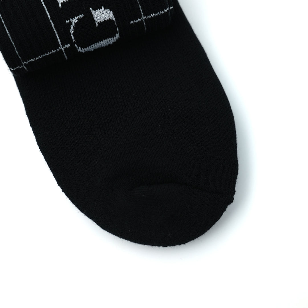 GUESS Originals Grid Crew Socks BLACK