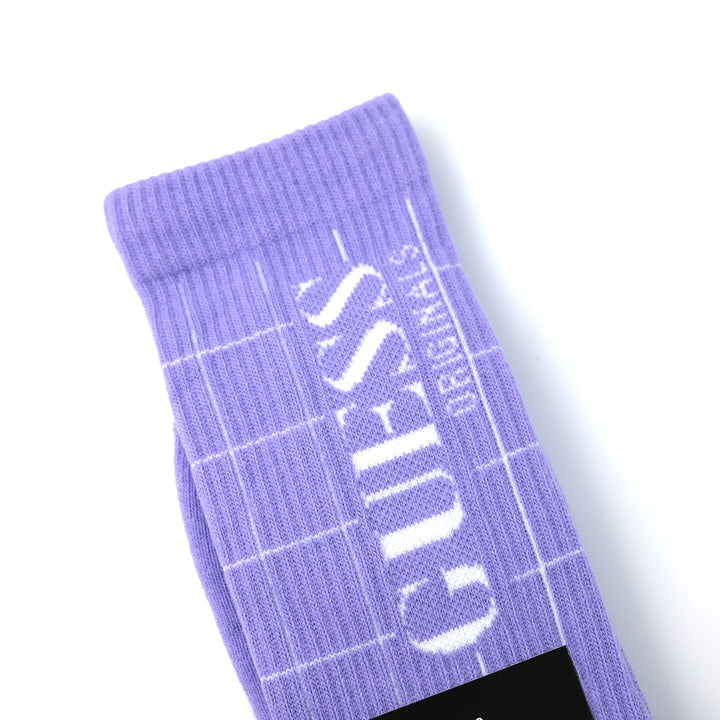 GUESS Originals Grid Crew Socks PURPLE