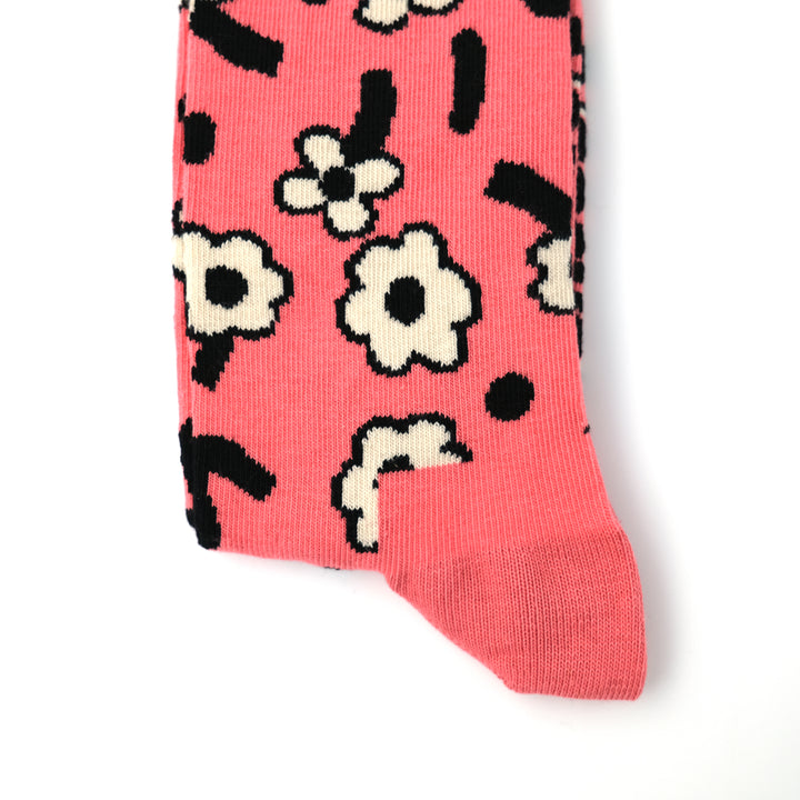 Dancing Flower Sock DARK PINK