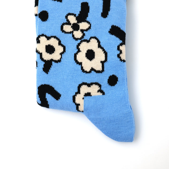 Dancing Flower Sock LIGHT BLUE