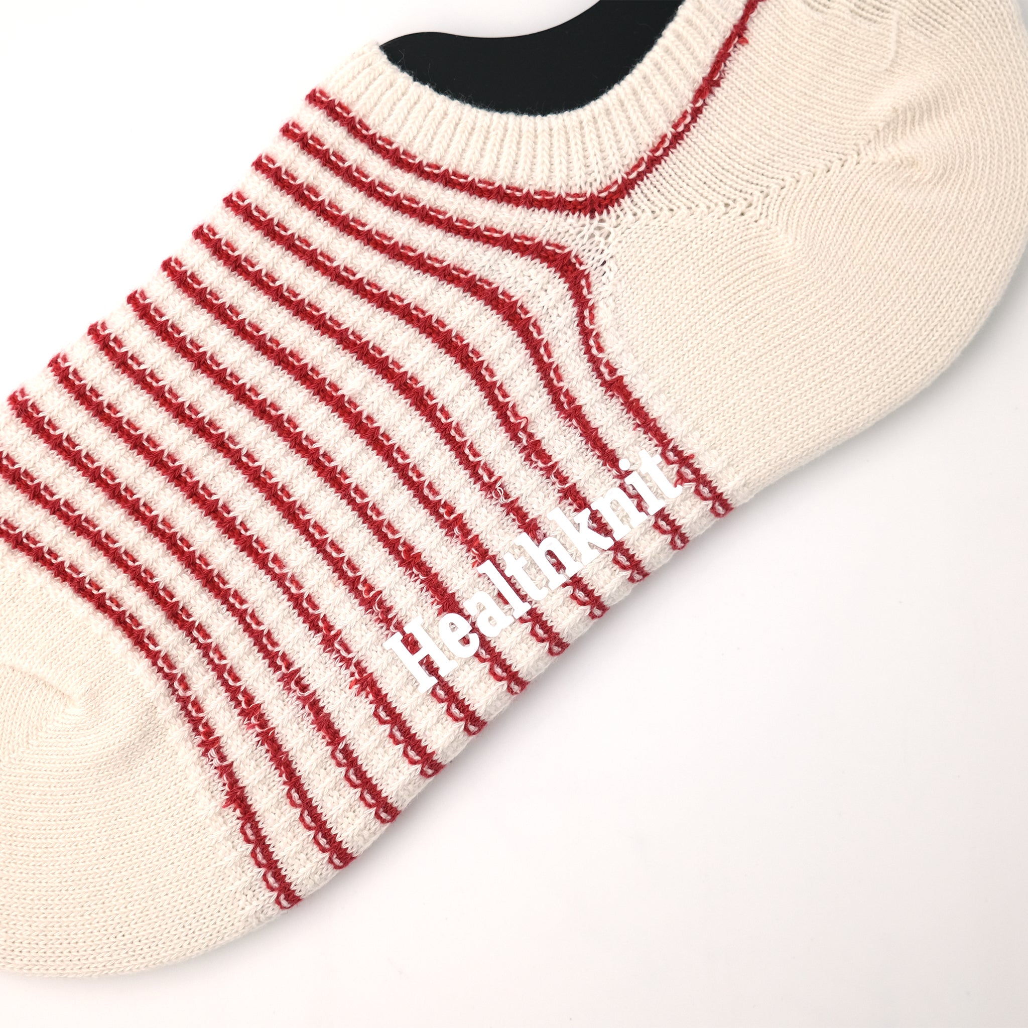スニーカーソックス（深履き）3P ワッフルボーダー刺繍 – SOCKSTORE™