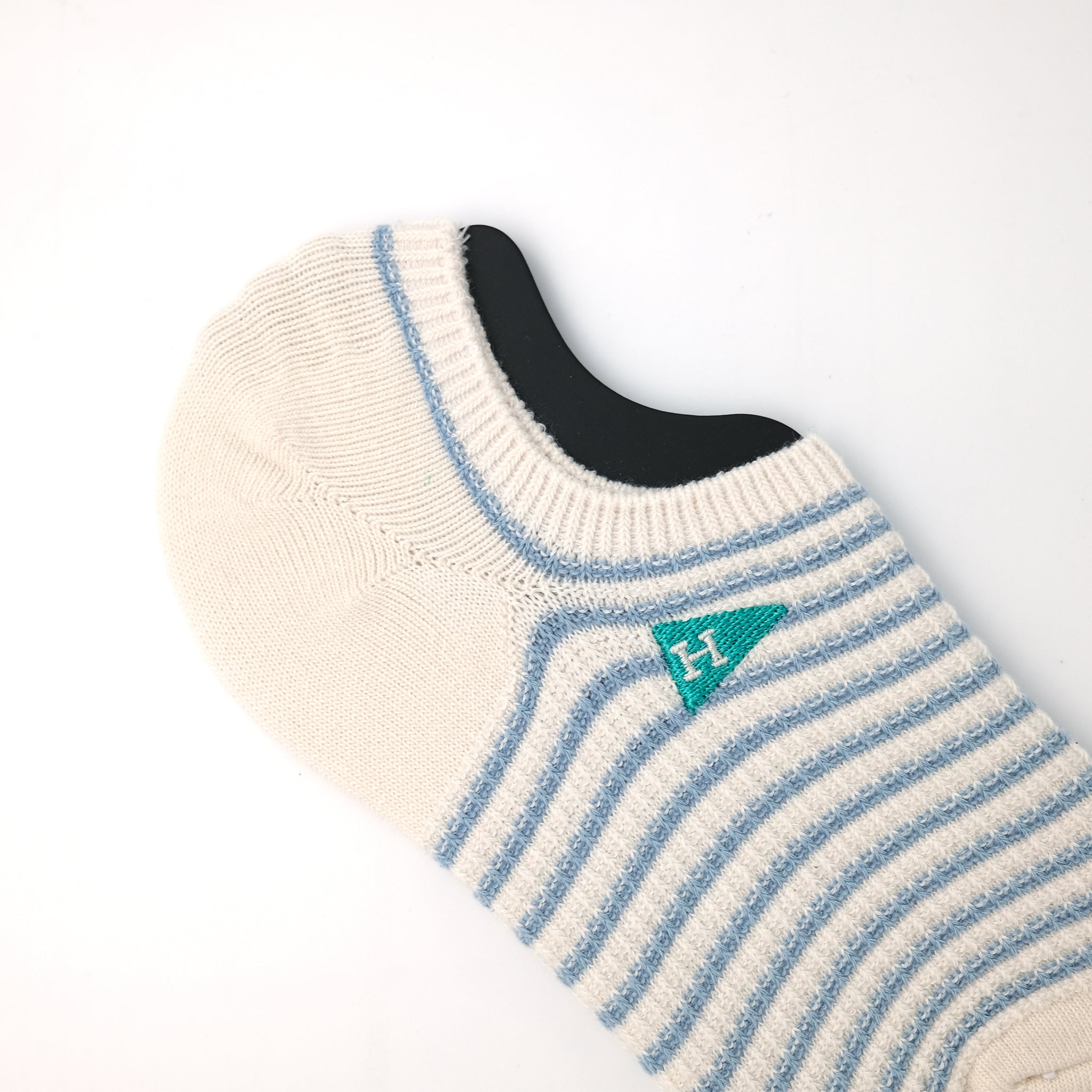 スニーカーソックス（深履き）3P ワッフルボーダー刺繍 – SOCKSTORE™