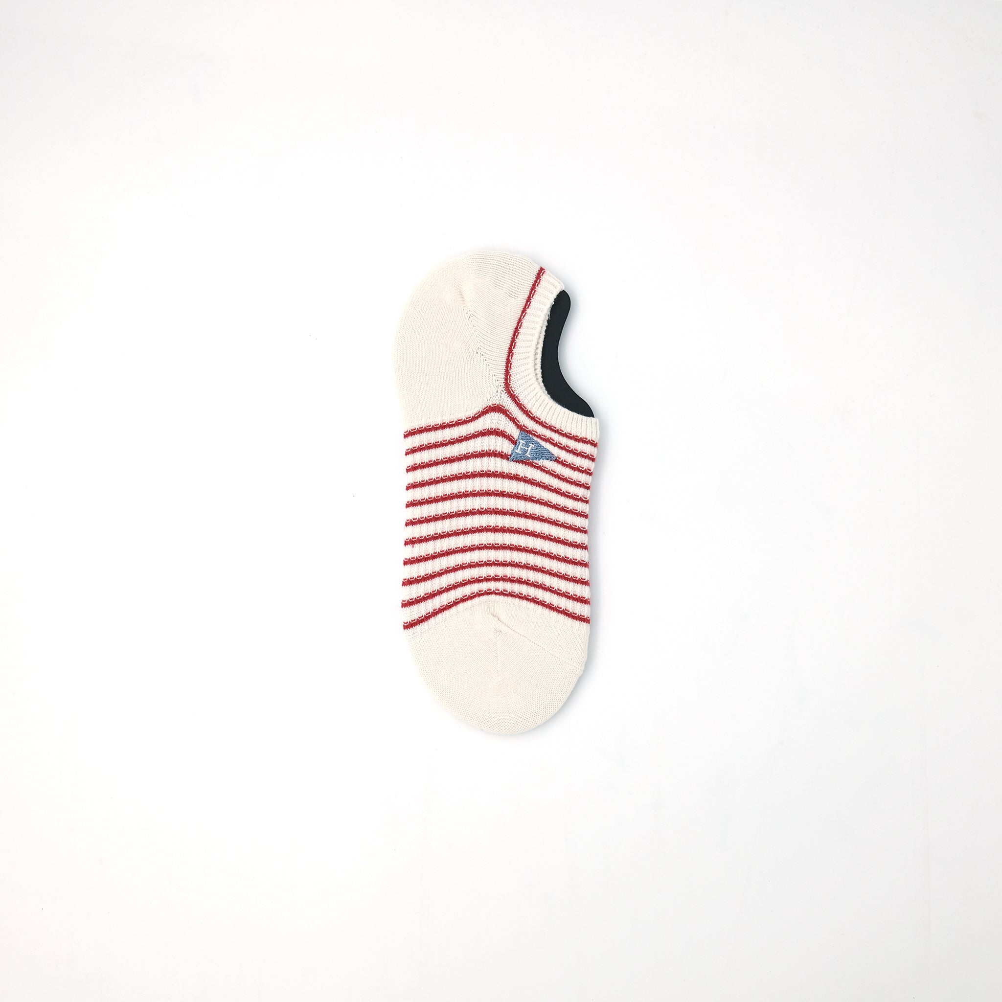 スニーカーソックス（深履き）3P ワッフルボーダー刺繍 – SOCKSTORE™