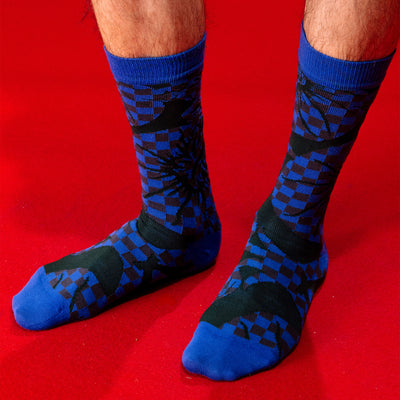 Pixelated Tomato Socks Homme Pixi Blue