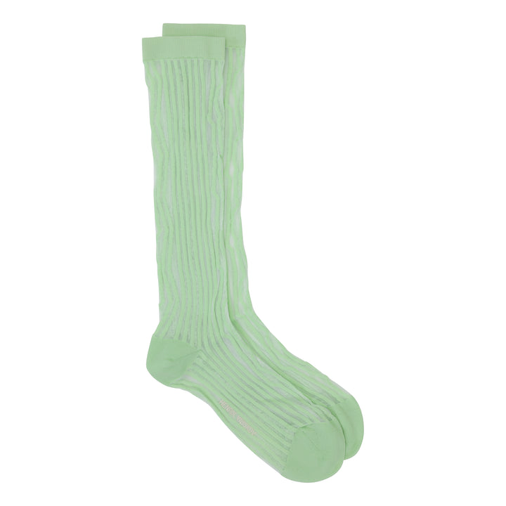 Loose Ends Femme Socks GREEN BLURRY LINES